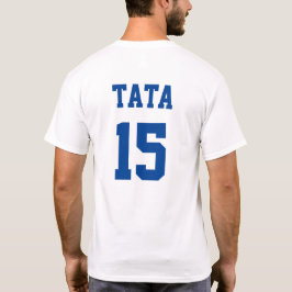 Tata Serbian Pappa Blue Jersey nummer 15 T Shirt
