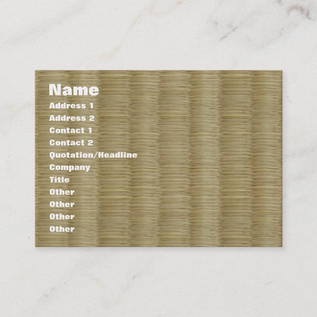 Tatami Mat 畳 2 Visitkort (Framsida)