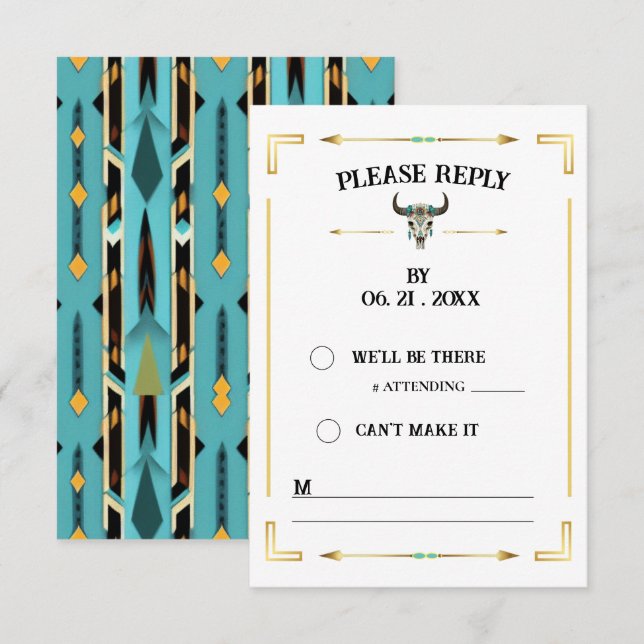 Tatanka Bison Yellowstone Western Ranch-svarskort (Fram/baksida)