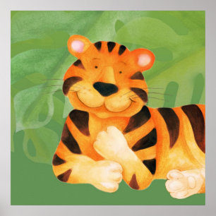 Tätare för cute lycklig poster utskrift