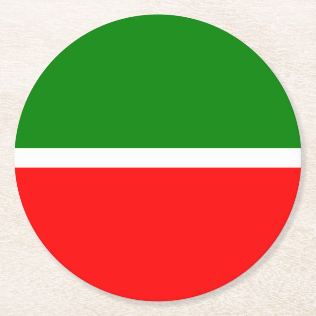 Tatarstan Underlägg Papper Rund (Framsidan)