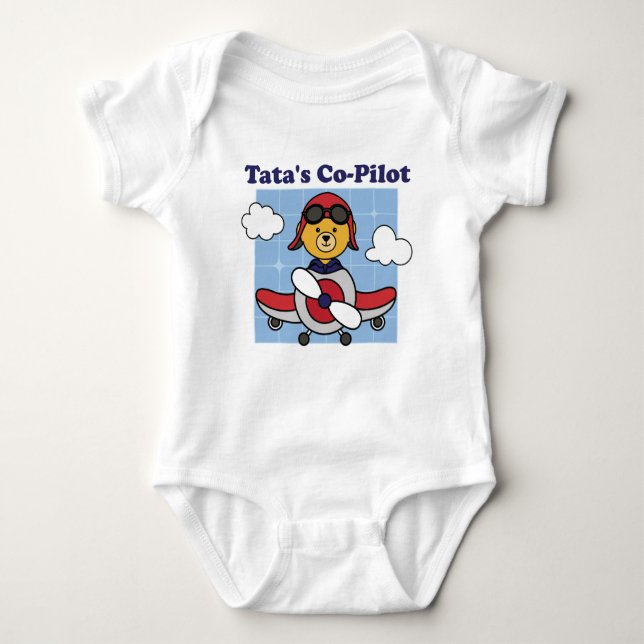 Tatas Co-Pilot - Söt flygplan T Shirt (Framsida)
