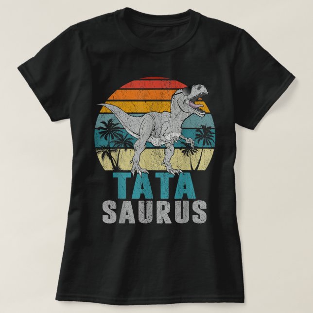 Tatasaurus T Rex Dinosaur Tata Saurus Fars dag T Shirt (Design framsida)