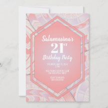 Tatau Cotton Candy Diamond Birthday-inbjudan