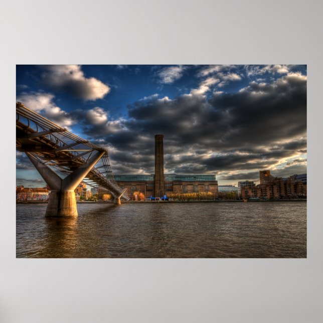 Tate Modern och Millennium Bridge Poster (Framsidan)