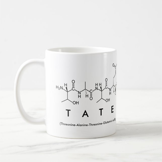 Tate peptide namn mugg (Vänster)