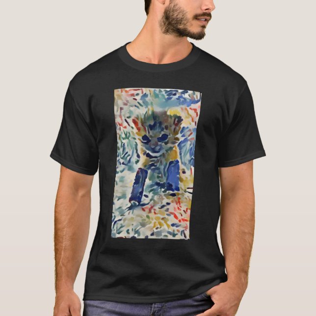 Tater Tot Cat in Matisse målartyle T Shirt (Framsida)