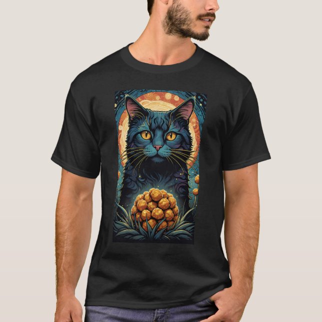 Tater Tot Cat Potatis T Shirt (Framsida)