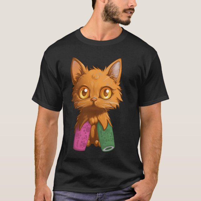 Tater Tot cat, söt kattunge T Shirt (Framsida)