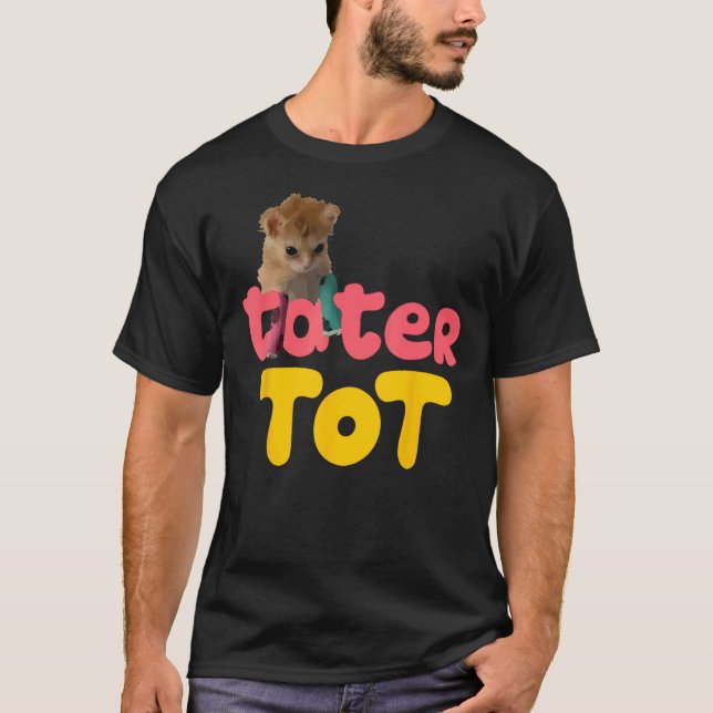Tater Tot - söt katt T Shirt (Framsida)
