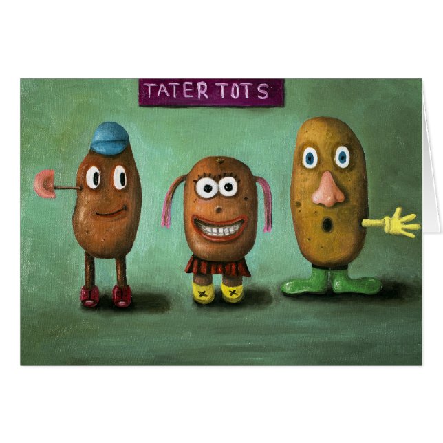 Tater Tots Hälsningskort (Framsidan Horizontal)