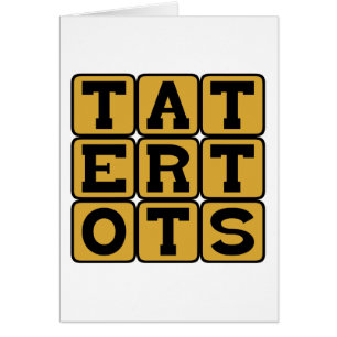 Tater Tots, stekt potatis frukost godis Hälsningskort