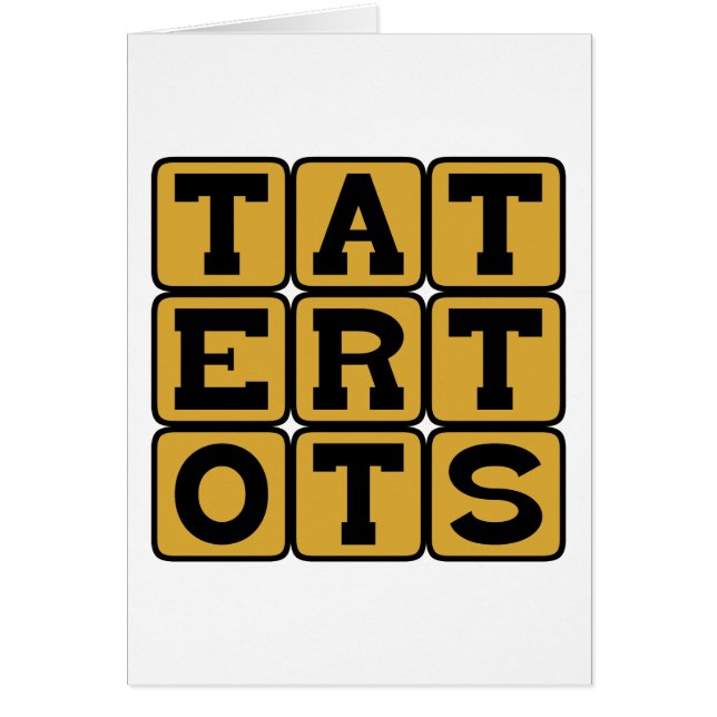 Tater Tots, stekt potatis frukost godis Hälsningskort (Framsidan)