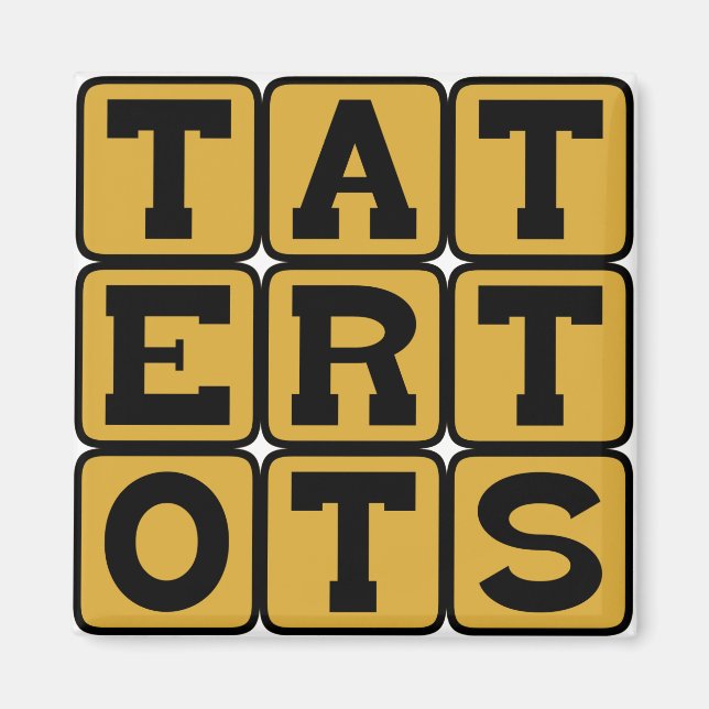 Tater Tots, stekt potatis frukost godis Magnet (Framsidan)