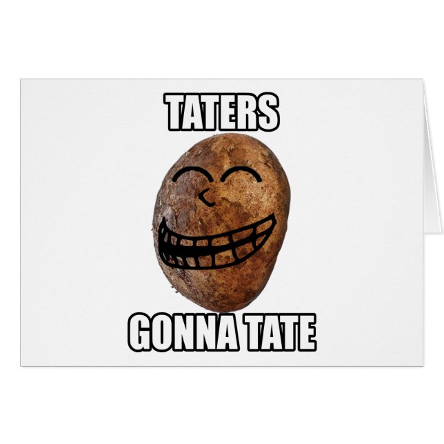 Taters Gonna Hate Hälsningskort (Framsidan Horizontal)