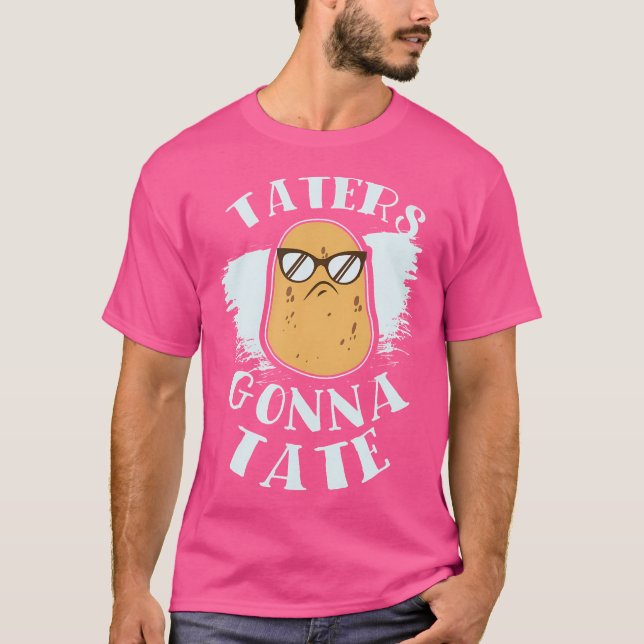 Taters Gonna Tate Coola Funny Potatis Sunglass T Shirt (Framsida)