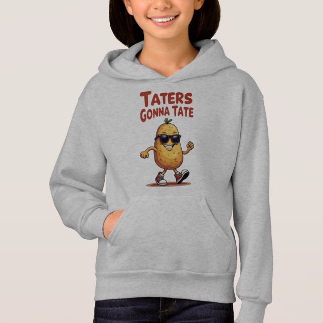 Taters Gonna Tate - Funny Potato Attitude T Shirt (Framsida)