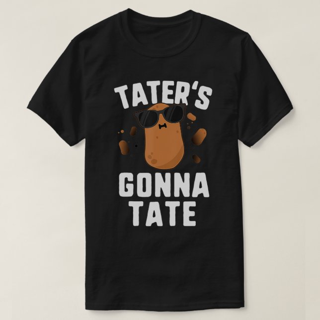 Taters Tate Kids Haters kommer att Hate Funny Po T Shirt (Design framsida)