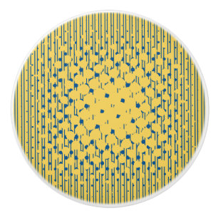 Täthetsdesign - Gult och blått - Lådknapp Knopp
