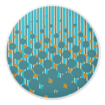 Täthetskonstruktion - Turkos&Orange - Dekorknapp