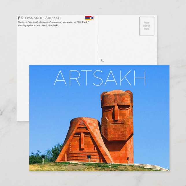 Tatik Papik, Artsakh Resebrevkort Vykort (Fram/baksida)