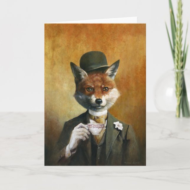 Tatime Fox Hälsning kort (Framsida)