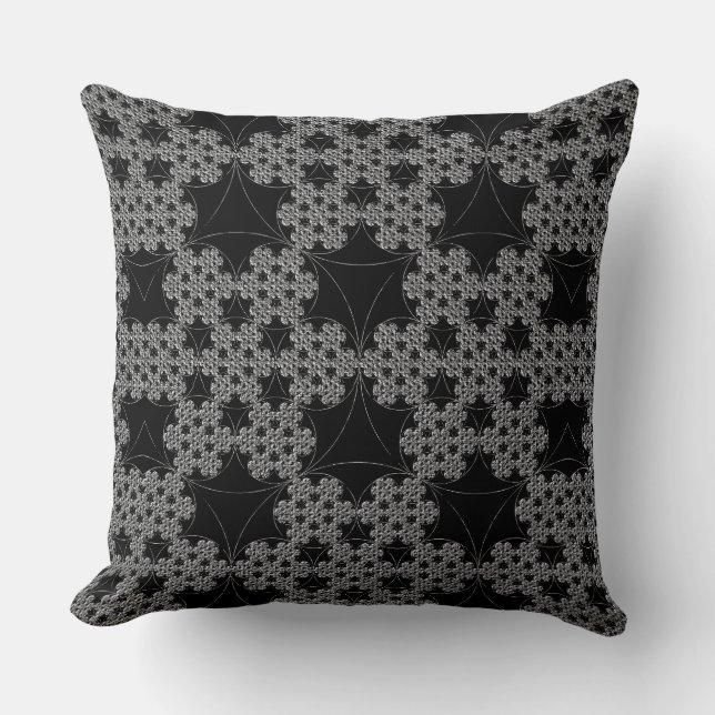 Tatio Fractal mönster Snowflake Crochet Kudde (Framsida)