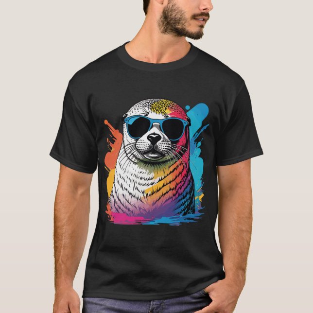 Tätning retro vintage t shirt (Framsida)