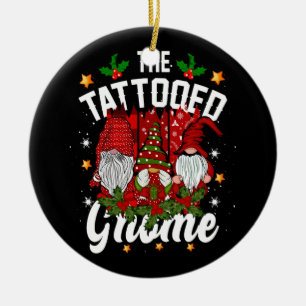 Tatoed Gnome Squad Matching Familjejulen Julgransprydnad Keramik