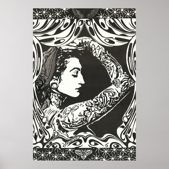 Tatoed Gypsy Woman Poster (Framsidan)