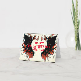 Tatoo Art inspirerade Valentines day-utskrift Helgkort