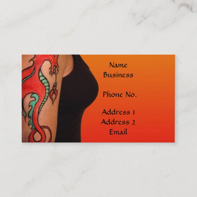 Tatoo Artist Business/Profile Card Visitkort (Framsida)