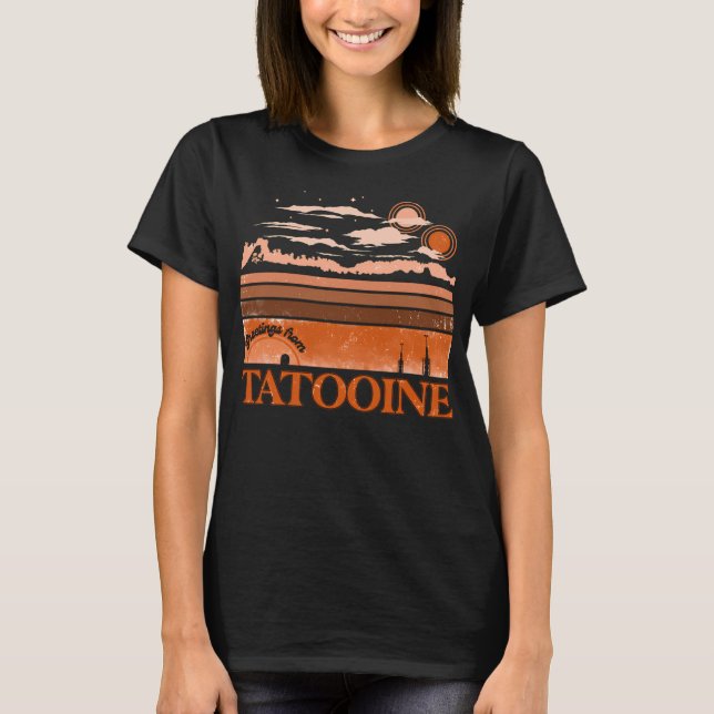 Tatooine Hälsningar T Shirt (Framsida)