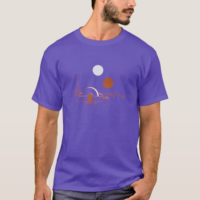 Tatooine vintage travel girl t shirt (Framsida)