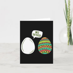 Tatoos Eggs Påsk Day Egg Painting Hun Kort