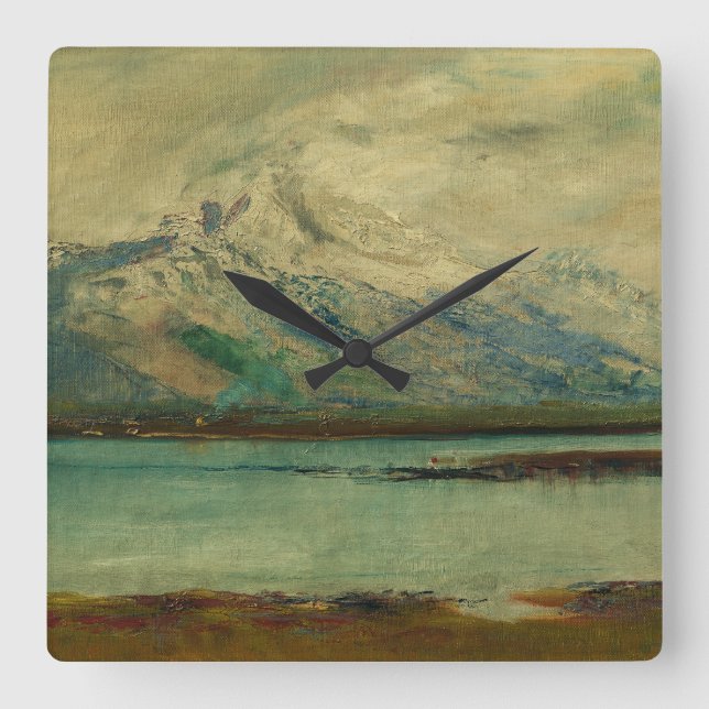 Tatra Mountain Landscape by Ladislav Mednyanszky Fyrkantig Klocka (Framsida)