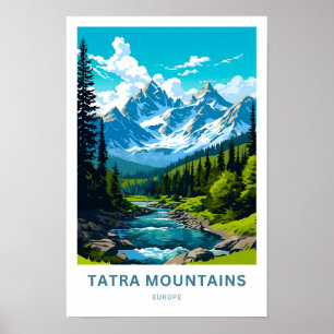 Tatra Mountains Europe Travel Skriv ut Poster