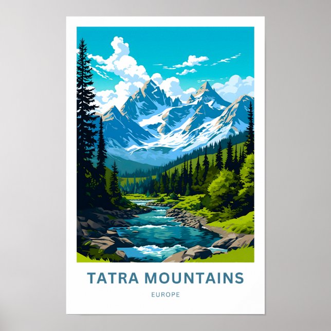 Tatra Mountains Europe Travel Skriv ut Poster (Framsidan)