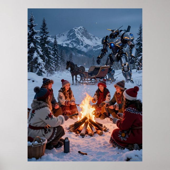 Tatra Vinterläger Slädscen Affisch (Framsidan)