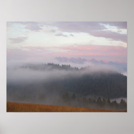 Tatras och dimma poster