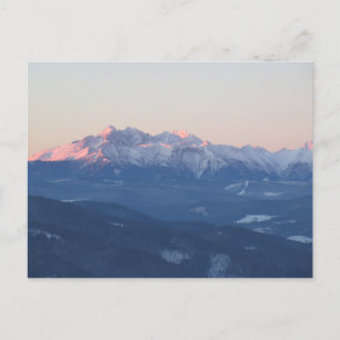 Tatras om soluppgång vykort