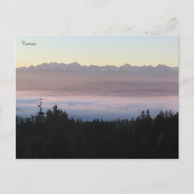 Tatras panorama vykort (Framsida)