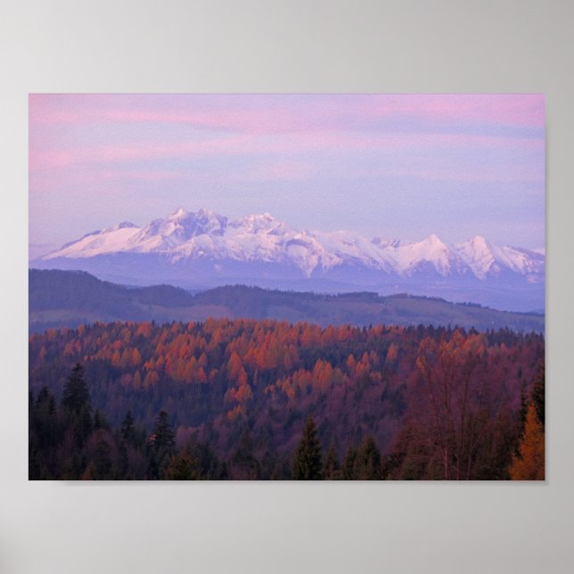 Tatras vy från Beskid Sądecki Poster (Framsidan)