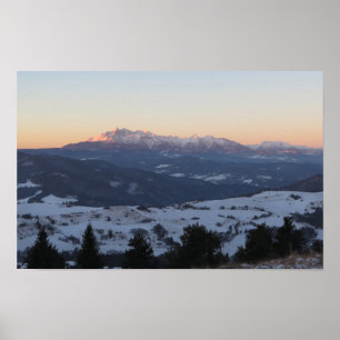 Tatras vy från Pieniny Poster