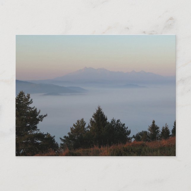 Tatras vy från Pieniny Vykort (Framsida)