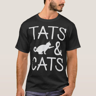 Tats & Cats T Tattoo Artist Tattooed Bläck Älskare T Shirt