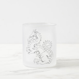 Tatsu Asian Dragon är fantasy Mythical Creates Frostad Glasmugg