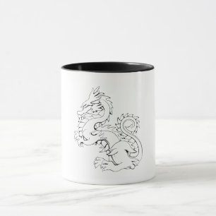 Tatsu Asian Dragon är fantasy Mythical Creates Mugg