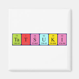Tatsuki Periodisk bord namn magnet