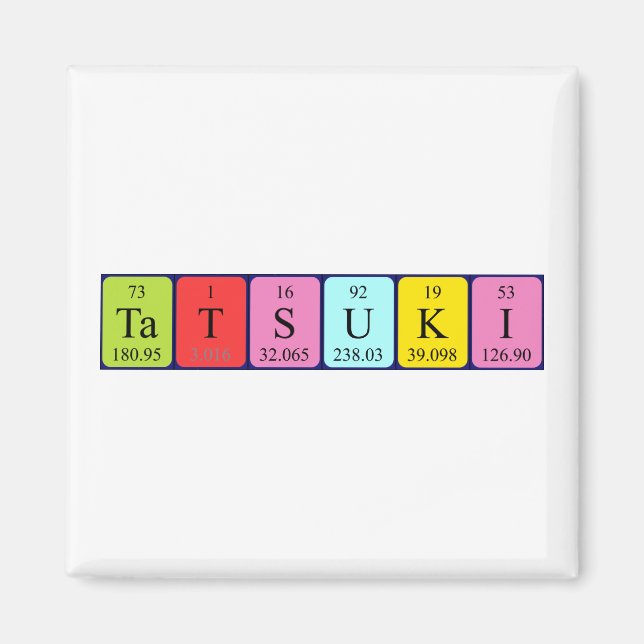 Tatsuki Periodisk bord namn magnet (Framsidan)
